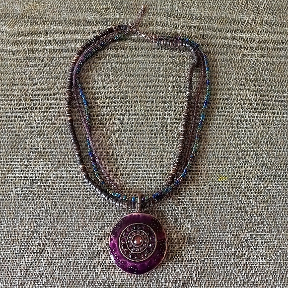 Custom made Jewelry - Boho Beaded Vintage  Necklace